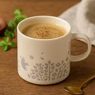 【日本Minoru】Lintu飛鳥花草 陶瓷馬克杯300ml ‧ 白