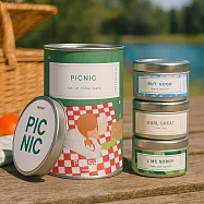 【韓國Presh】Picnic 清爽香氛蠟燭3款組 ‧ 櫻花+伯爵茶+萊姆