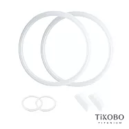 【鈦工坊TiKOBO】純鈦鯨魚杯第二代矽膠備品組(大小矽膠墊圈+ 粗吸管套 各兩入)