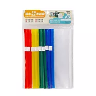 【ABEL】A6防水文件物品收納袋-混色(紅黃綠藍)8入/袋,2袋裝