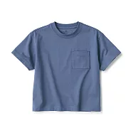 【MUJI 無印良品】兒童涼感寬版短袖T恤 110 藍色