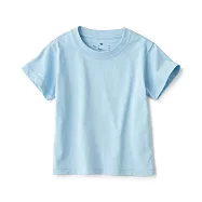 【MUJI 無印良品】幼兒容易穿脫天竺圓領短袖T恤 80 淺藍