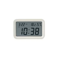 【MUJI 無印良品】數位時鐘/中/白長125x寬80x高36mm