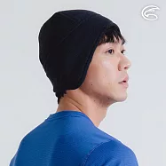ADISI OceanPure溫控消臭抗靜電保暖雙層護耳帽 AH24114 (F)|刷毛 快乾 抑菌 海洋紗 環保紗 極致黑