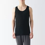 【MUJI 無印良品】男涼爽柔滑坦克背心 S 黑色