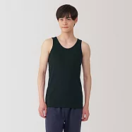 【MUJI 無印良品】男清爽舒適棉質坦克背心 S 黑色