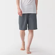 【MUJI 無印良品】男泡泡紗短褲 S 灰白