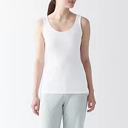 【MUJI 無印良品】女螺紋坦克背心 M 白色