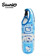 【日本正版授權】凱蒂貓 潛水布 水壺袋 飲料提袋/飲料袋/水壺手提袋 Hello Kitty