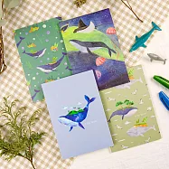 【conifer綠的事務】柔伊插畫Ⅳ 50K 膠裝易撕便簽本 4本組