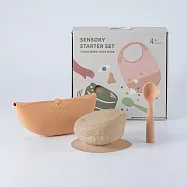 Miniware 鉑金五感碗啟蒙禮盒 杏仁奶油 杏仁奶油