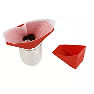 V42複層專利咖啡濾紙(80入*2)+矽膠濾杯*1 紅色