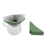 V42複層專利咖啡濾紙(80入*2)+矽膠濾杯*1 綠色