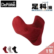 蒂巴蕾 足科 石墨烯消臭氣墊女短襪 M (高原) 焰緋紅色