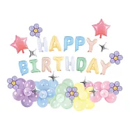 珠友 派對佈置-生日氣球混搭組合包/場景裝飾/派對佈置/歡樂場景裝飾/粉嫩氣球-馬卡龍 馬卡龍