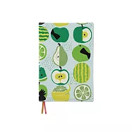 珠友 A5/25K花布可調式書衣/書皮/書套/媽媽寶寶手冊適用/書本保護套/布質書衣/花布書衣 04翠綠鳥果