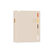 珠友 B5/18K 26孔PP筆記/附10張橫線內頁/活頁筆記本/活頁本/活頁夾/26孔全開夾 01奶茶