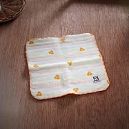 【日本金野毛巾】日本大阪泉州 四重紗吸水方巾 ‧ 小花(黃)
