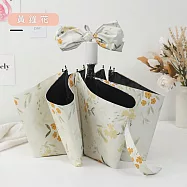 【KISSDIAMOND】絕美花漾黑膠防曬手動晴雨傘(KDU-H001) F 黃鐘花