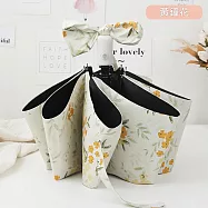 【KISSDIAMOND】絕美花漾黑膠防曬一鍵開收晴雨自動傘(KDU-H002) F 黃鐘花