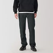 【MUJI 無印良品】男吉貝木棉混丹寧直筒褲 29 黑色