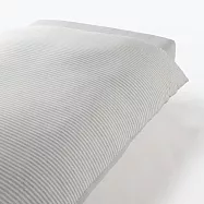 【MUJI 無印良品】棉天竺被套/S/單人/ 混灰橫紋