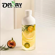 OMORY 水滴冷萃玻璃瓶490ml附濾網- 白色
