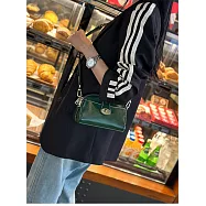 O-ni O-ni新品精選優質軟質高質感頭層牛皮輕盈韓版百搭潮款手機實用小物多用途小方包(品質保證)(bag-6098) 綠色