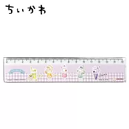 【日本正版授權】吉伊卡哇 直尺 15cm 日本製 塑膠尺 小八/兔兔/烏薩奇/小桃鼠/栗子饅頭/Chiikawa