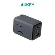 Aukey Comet Mix 3 100W(PA-C5)Type-C 氮化鎵 三孔 PD快充充電器|百瓦電力 一手掌握|WitsPer智選家 灰色