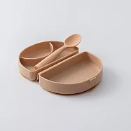 Miniware輕鬆外出組(合掌包矽膠盒+湯匙) Fold&Scoop 杏仁奶油