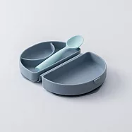 Miniware輕鬆外出組(合掌包矽膠盒+湯匙) Fold&Scoop 灰藍薄荷