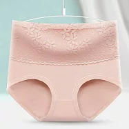 【唯蜜色】立體包臀純棉中腰緹花提臀純棉女用內褲 XL 粉色