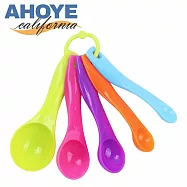 【AHOYE】烘焙料理帶刻度量匙5件組 (量勺 茶匙 調味匙 計量勺 料理匙)