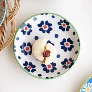 【日本Awasaka】美濃燒|波蘭陶 陶瓷小皿12cm ‧ 花磚