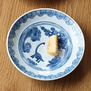 【日本Awasaka】美濃燒|江戶筆墨 陶瓷淺盤16cm ‧ 龍山水