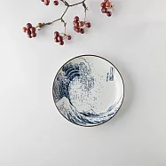 【日本Yamani】美濃燒|富嶽北斎 陶瓷淺盤15.7cm