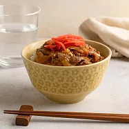 【日本Yamani】美濃燒|靜謐小花 陶瓷飯碗180ml ‧ 黃