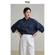 ltyp旅途原品 極簡真絲天絲牛仔襯衫女2025新款春季上衣文藝襯衣 M L M 丹寧藍