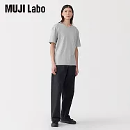 【MUJI 無印良品】MUJI Labo男傳統編織天竺圓領短袖T恤 L 灰色
