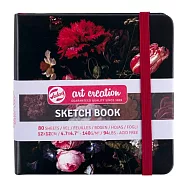 TalensArt Creations TAC 速寫本12X12,80張,140G 玻璃花瓶裡的花