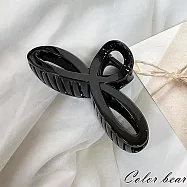 【卡樂熊】晶韌系列.微透光8字造型抓夾/髮夾(五色)- 亮黑色