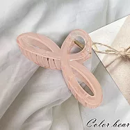 【卡樂熊】晶韌系列.微透光8字造型抓夾/髮夾(五色)- 甜心粉