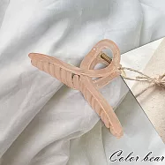 【卡樂熊】晶韌系列.微透光交叉造型抓夾/髮夾(五色)- 甜心粉