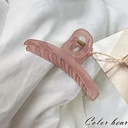 【卡樂熊】晶韌系列.微透光一字造型抓夾/髮夾(五色)- 甜心粉