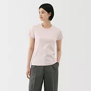 【MUJI 無印良品】女涼感不易汗染圓領短袖T恤 L 淺粉