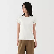 【MUJI 無印良品】女涼感不易汗染圓領短袖T恤 M 白色