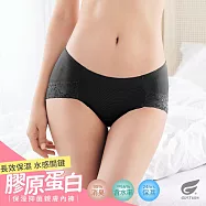 GIAT膠原蛋白抑菌親膚內褲-低腰款 XL 黑色