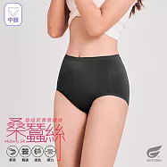 GIAT天絲蠶絲彈力抑菌內褲-中腰款 M 黑色