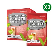 【vilson 米森】無加糖分離乳清蛋白飲 紅茶拿鐵(35gx6包/盒) 3盒組